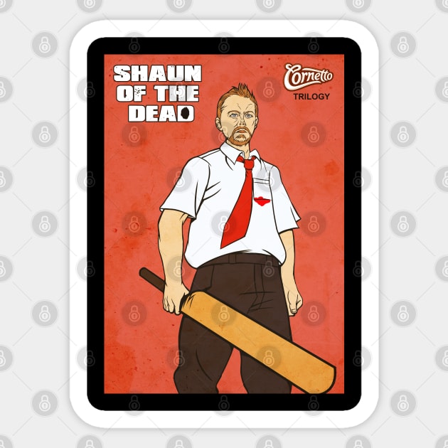 Shaun of the Dead Sticker by RetroVania